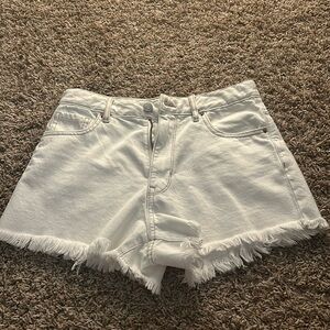 white pacsun jean shorts
